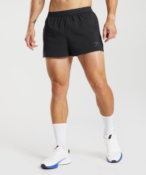 Men's Gymshark Sport 3" Shorts Black | NZ 6FYHGS